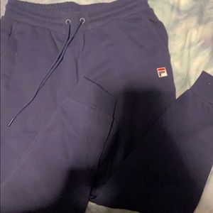 fila navy joggers
